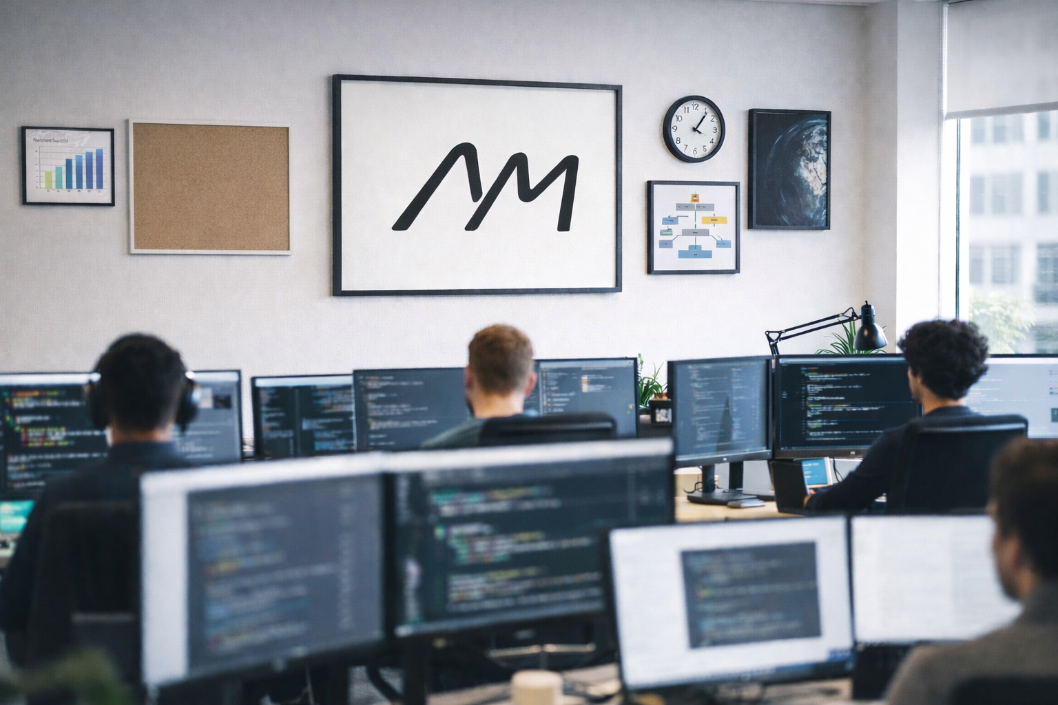 Equipo de ingenieros de software de NM Tech Studio trabajando en Guayaquil, Ecuador